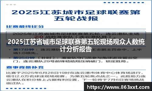 2025江苏省城市足球联赛第五轮现场观众人数统计分析报告